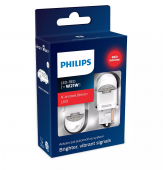 Светодиодная лампа Philips W21W Ultinon LED RED 12V 2,5W (W3x16d)