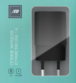 З/У BoraSCO VSP (20642) USB 1000 mA, черный