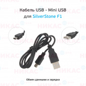 Кабель USB - miniUSB для SilverStone F1 (70см, черный)