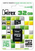 Карта памяти microSDHC с адаптером MIREX 16 GB (class 10)
