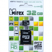 Карта памяти microSDHC с адаптером MIREX 32 GB (class 10)