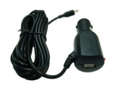 Автомобильное зарядное устройство (провод питания) mini USB с гнездом USB (3,5м.)