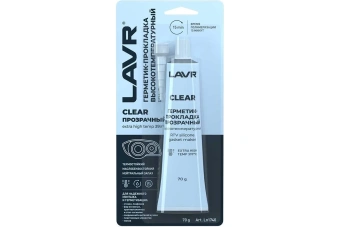 Герметик-прокладка прозрачный высокотемпературный Clear,  Ln1740 70 г  LAVR