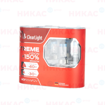 Clearlight - H7 12V-55W X-treme Vision +150% Light (2 шт, DUOBOX)