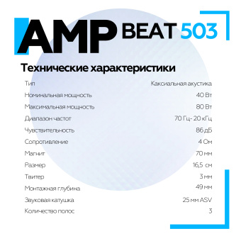 Акустика компонентная AMP Beat 503