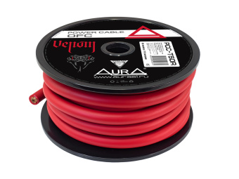 Кабель силовой Aura PCC-T50R TOFC, 0AWG/50мм2, 1 метр, т.красный